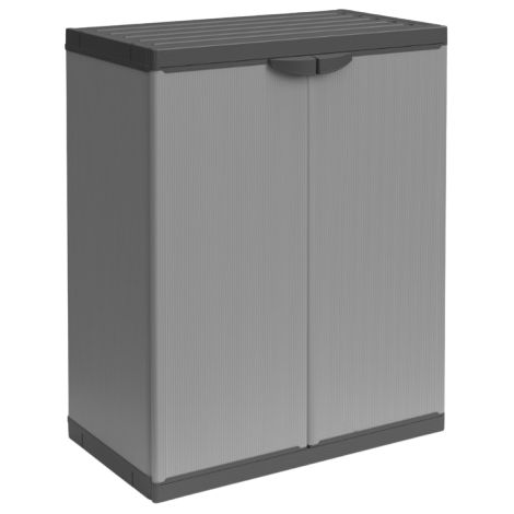 Idralite – Armoire de jardin 68x40x85 cm – 2 étagères en résine PVC – Résistante aux intempéries – Assemblage sans vis – Fabriqué en Italie