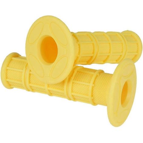 Universelle, weiche Gummigriffe (7/8 & 1 Zoll) für KTM, Honda, Kawasaki, Yamaha, Suzuki, BMW, MX-Pitbikes und Dirtbikes – Gelb