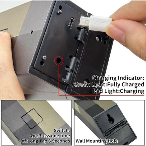 KLVGTIFS PU -LumièRes De Nuit Murales De Personnage De Film,Lampe Torche Murale , 7 Couleurs ,Rechargeable Par Usb ,Lampe De Chevet 3d Pour Enfants , Cadeau De Cosplay [Classe éNergéTique B] (1/5)