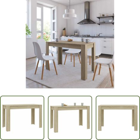 vidaXL Sonoma-Eiche -  Esstisch Sonoma-Eiche 120x60x76 cm Holzwerkstoff