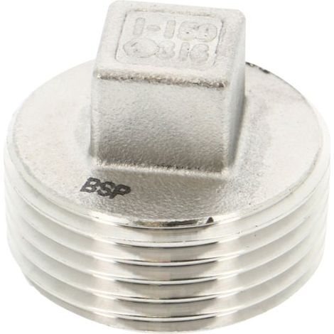 Bouchon Mâle Tête Carrée Inox 1'' (26/34) Pour Ballon Inox - Thermador
