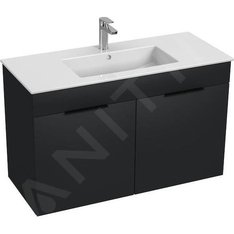 Jika Cube - Meuble avec lavabo 100x43x61 cm, anthracite mat H4536511763521 (1/2)