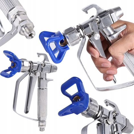 Zenthril Nexus – Lackierpistole Edelstahl  248 Bar, 2 l/min, 1/4"-Anschluss  Profi- und Renovierungsarbeiten  Sprühgerät Zubehör für Wagner, Graco, Titan