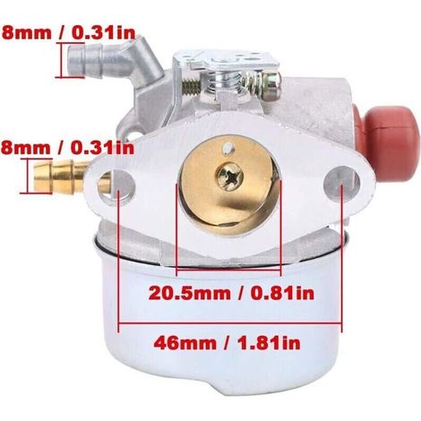 640025 Kit de carburateur pour Tecumseh OHH60 OHH55 OHH45 OHH50 OHH65 Remplace 640004 640017 640135A Pièces de Tondeuse à Gazon, avec Filtre à air 36046, Bougie d'allumage, Joint (1/3)