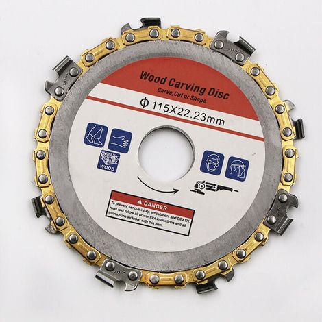 Sculpture Sur Bois Chaine Disque Bois Grinder Chaine Tronconneuses Disque Plaque D'Outils, 115Mm (1/5)