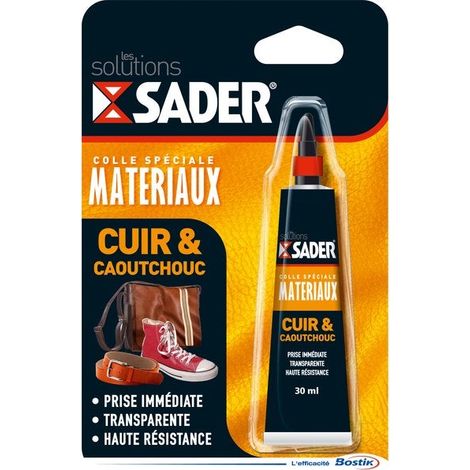 Pegamento transparente para cuero y goma, 30ml, SADER