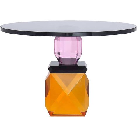 Plateau à gâteau élégant en cristal - Orange vif (1/3)