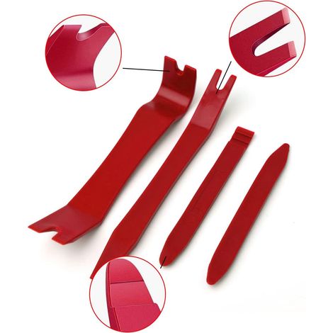 4 PCS Outil demontage Garniture Voiture kit demontage Garniture Auto demontage Garniture Auto Outils en Plastique Voiture Outil démontage Installation Outillage Voiture
