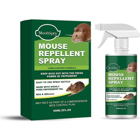 1 pièceSpray répulsif à l'huile essentielle de menthe poivrée contre les souris et les rats, 100 % naturel, écologique et non toxique, 60 ml (1/5)