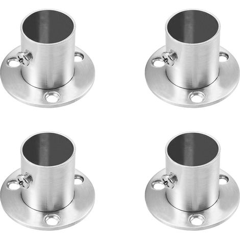 Armoire bride, 22mm Dia Monté mural Crochet Rail Support Canne 4pcs (1/3)