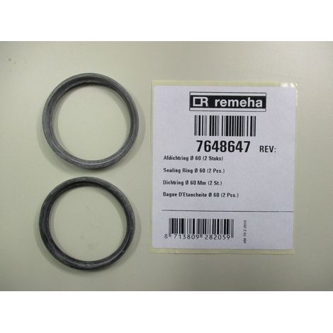 Remeha Guarnizione tappo di tenuta 60mm (2x), 7648647