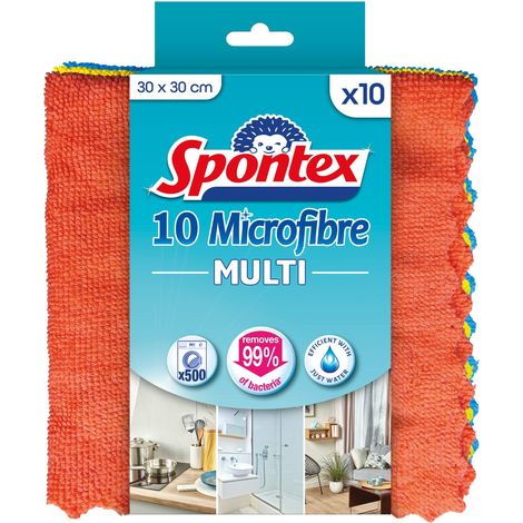Spontex Microfibre Multi, 1 confezione da 10 panni in microfibra (1/3)