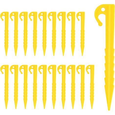 20 Pcs Piquet de Tente en Plastique, Piquets de Tente Spirale, Sardine Tente de Jardin Sol, Résistant, pour Accessoires pour Camping, Auvents de Camping (1/5)
