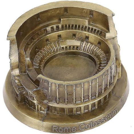 Reproduction antique du Colisée, 13 cm de haut, modèle couleur bronze, pour bureau ou maison. (1/5)