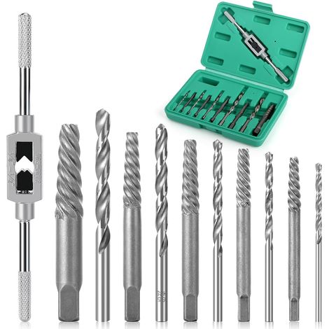 Set de 5 Forets Métal HSS & Extracteurs de Vis, Revêtement Titane, Pour Métal Bois Mur, Acier Haute Alliage, Boîte de Rangement (1/5)