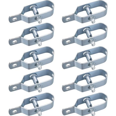 10 pezzi tenditore per fune metallica, tenditore per recinzione, tenditori per filo spinato, kit di connettori tenditore per fune per filo di tensione (colore argento) (1/5)
