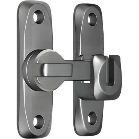 Cerradura para puerta corredera de 90/180 grados - Sin perforación - Gris pistola (1/5)