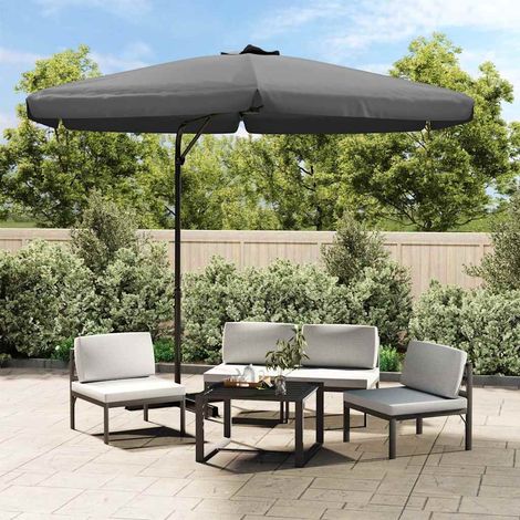 Parasol d'extérieur - Parasol de Jardin Parasol de balcon avec mât en acier 300x250 cm Anthracite BV503295 - BonneVie (1/5)