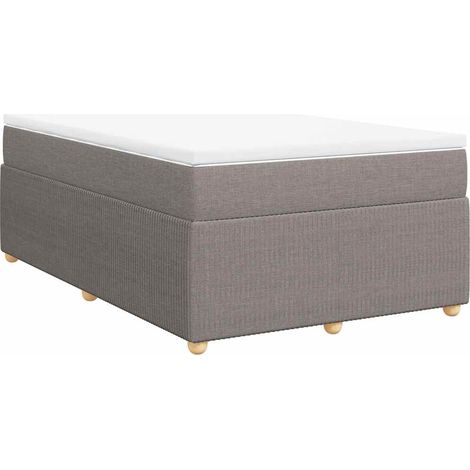 Maison Exclusive - Sommier à lattes de lit avec matelas taupe 120x190 cm tissu (1/5)