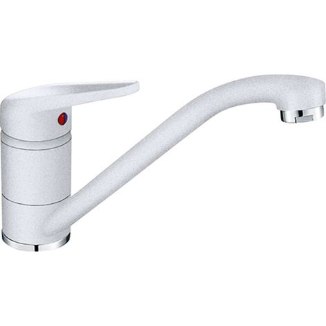 Franke – Mitigeur de lavabo à levier – Pivotant 360° – Raccord flexible 40 cm – Finition blanche – Hauteur sous bec 20 cm (1/4)