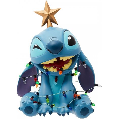 Figura enesco disney stitch luces navideñas