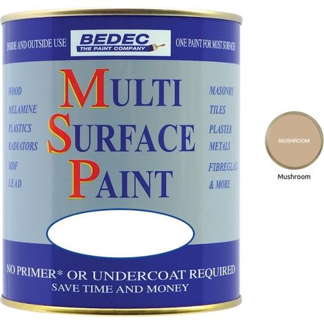Bedec Multi Surface Paint - Gloss - Mushroom - 750ml