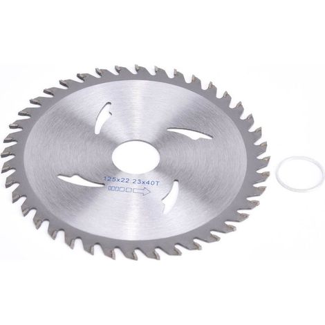 Lame de Scie Circulaire 40T, Disques de Coupe en Bois Lame Scie à Bois en Carbure Roue 125 x 22,23 mm (1/5)
