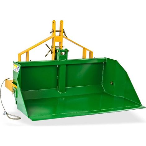 Dema – Godet arrière 3 points 1400 mm – Charge utile 400 kg – Acier haute qualité – Pour petits tracteurs catégorie I et II