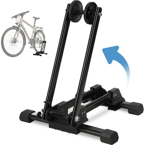 TolleTour 1x Fahrradständer für Fahrradabstellplätze, Home or Bicycle Shop Foldable Bicycle Display Stand Not Suitable for E-Bikes Schwarz (1/5)