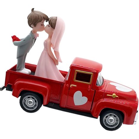 Furgone retrò in lega - Camion rosso, rosa e grigio, per donne e uomini