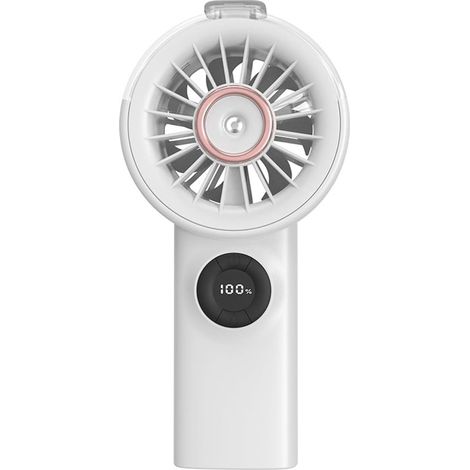 Ventilateur portable à brumisation d'eau - Ventilateur personnel rechargeable à brumisation d'eau - 100 vitesses de ventilation réglables (1/5)