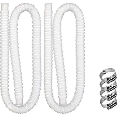 Tuyau de piscine hors sol, 3.2cm/1.25in de diamètre, 1.5m/59in de long pour filtre de piscine Intex 330 GPH, 530 GPH et 1000 GPH (1/5)
