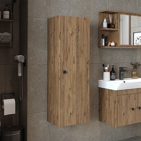 Roomart ADA Seitenschrank Bad 35 cm breit, Eiche