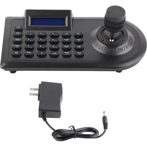 Contrôleur de caméra PTZ 3D à écran LCD, joystick intégré, forte compatibilité, pour vidéosurveillance sécurité publique, tension 100-240V, prise américaine. (1/5)