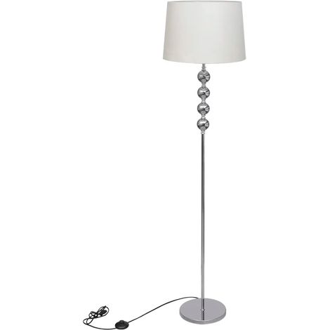 Lampada da terra moderna ed elegante 380 x 380 x 1560 cm poliestere bianco 020046231