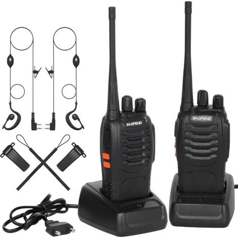 Trade Shop - PAAR TRAGBARE WALKIE-TALKIE-TRANSCEIVER 16 KANÄLE 3,7 V 400 - 470 MHZ - (1/5)