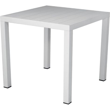 Tavolo in alluminio 80x80 cm bianco MALIGI HOME MG-EMILIA Bianco (1/5)