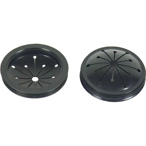 Splash Guard Évier - Baffle pour Broyeur Alimentaire - Collier 3 Pouces - Compatible avec Montage EZ - Caoutchouc Noir - Lot de 2 (1/5)