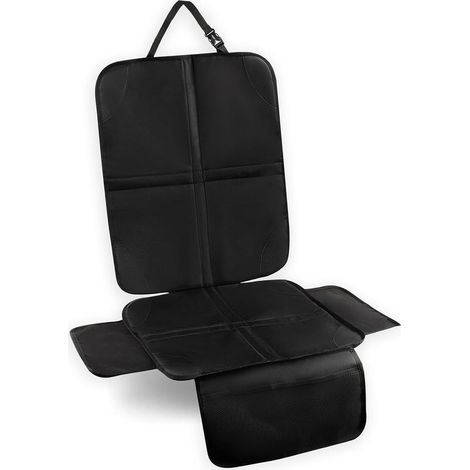 Protection Siege Voiture, 1 Pièce Protege Siege Voiture Enfant Housse Couvre Tapis Sièges Auto Imperméable Antidérapant avec 2 Poches Rangement Universel pour Bébé Chien pour SUV Coffre, Noir (1/5)