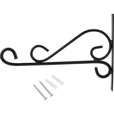 Support Mural En Fer Pour Plantes - Crochet De Suspension Robuste - Décoration Jardin Et Balcon - Lot De 1 (1/5)