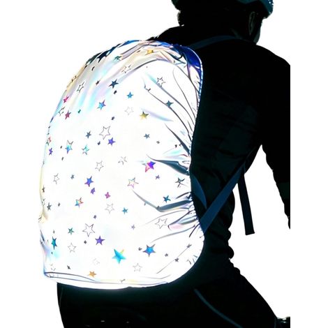CCYKXA Wasserdichte, reflektierende Rucksackhülle mit Sternenmuster. Schützt Ihren Rucksack beim Wandern, Bergsteigen, Camping und Reisen. (1/5)