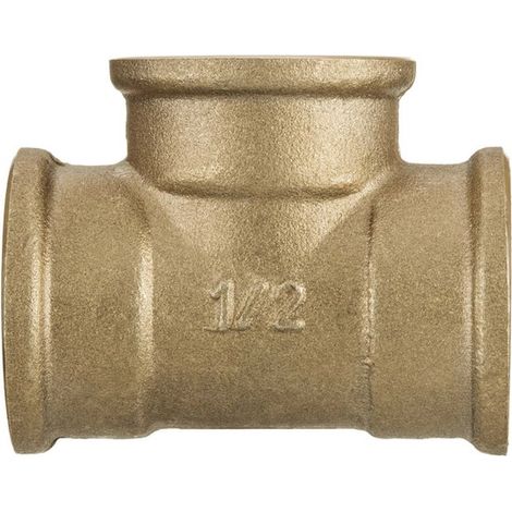 Te de latón hembra de 3/4" (1/2)