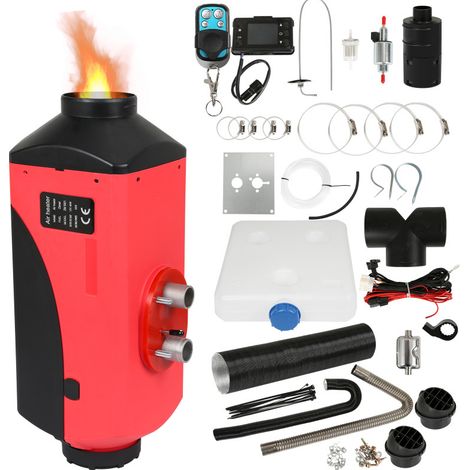 Randaco Riscaldatore Diesel, 12V 5KW Riscaldatore ad Aria Diesel Termostatico e Tranquillo per Camper,Macchine,Camion,Barche,Autobus Nero (1/5)