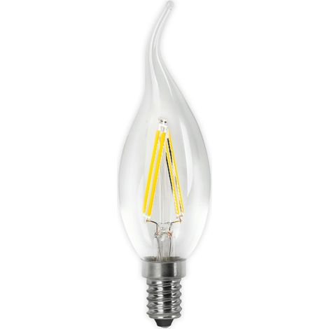 Bombilla LED Filamento Vela Llama Clara E14 4W Fría Matel (1/4)