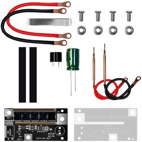 Carte commande poste à souder Mini Spots  4 vitesses puissance réglables  Alimentation démarrage voiture 12V  Compatible lithium, plomb-acide, NiMH, packs 3S