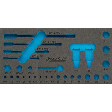 Hazet Garniture en mousse souple bimatière - 163-345L