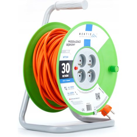 CONNECTEUR RALLONGE FÛT 3x1,5 SUR FÛT 3680W 16A IP20 4 PRISES JARDIN 30M (1/2)
