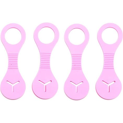 4 Pack Poop Bag Holder for Leashes, Poop Bag Holder for Leash, Dog Poop Bag Holder, Leash Clip (Pink) (1/5)