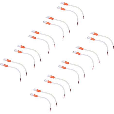 10er-Set LED-Streifenverbinder 16AW 2-poliger Schnellstecker Tragbares Stecker-Buchsen-Anschlusskabel (1/5)