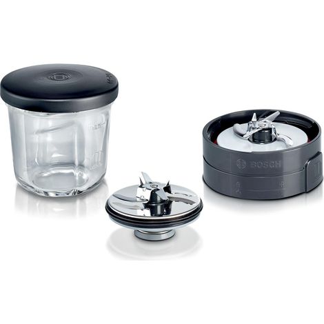 Bosch Haushalt MUZ45XCG1 Tritatutto Trasparente, Nero (1/5)